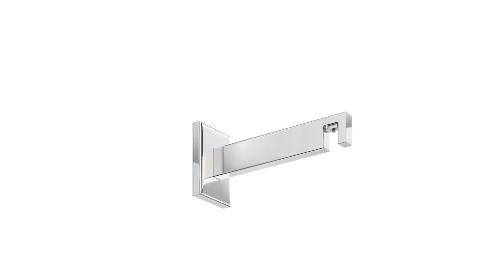 DécoProfi Gardinenstange Innenlauf 1-läufig Set Long rechteckig I Aluminium schwarz matt / chrom für Wandmontage
