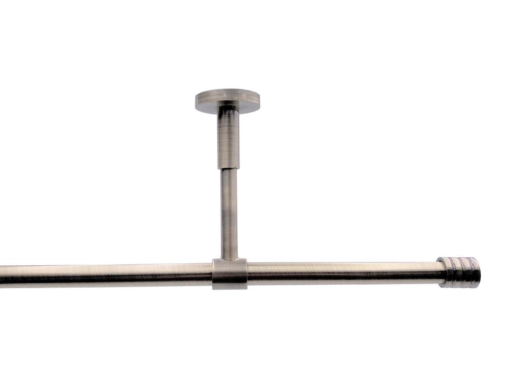 DécoProfi Gardinenstangen "Endkappe mit Rille" 1-läufig Ø 16 mm I  Antik Messing Gardinen/Vorhangstange im Set