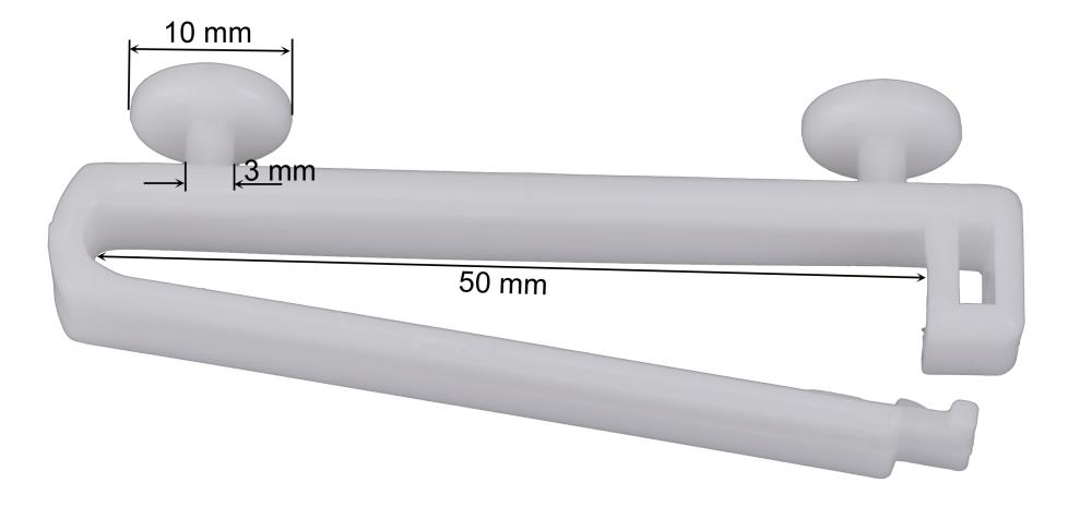Schlaufengleiter, L 50 mm, weiss, 10 Stück, für Innenlaufprofile / Gardinenschienen
