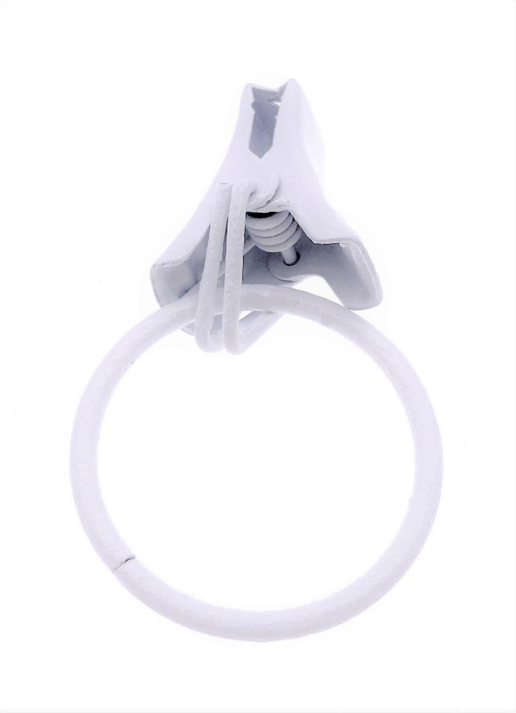 Seilklammer Ringklammer Drahtringe mit Clip Ø 22 mm weiß lackiert, 20  Stück