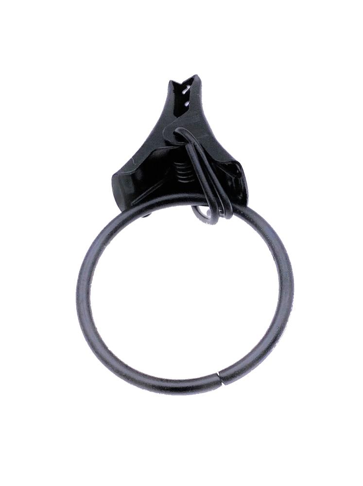 Seilklammer Ringklammer Drahtringe mit Clip Ø 22 mm schwarz lackiert, 20  Stück