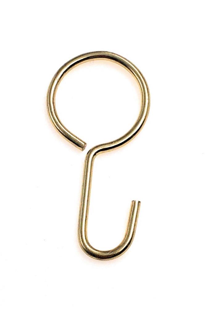 Haken für Seilspanngarnituren / Seilspannsysteme / Seilhaken Metall vermessingt, Set 20 Stück