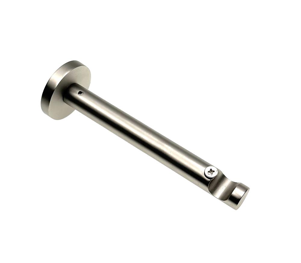 DécoProfi Wandträger/ Aufleger für Gardinenstangen Ø 16 mm, Matt-Chrom