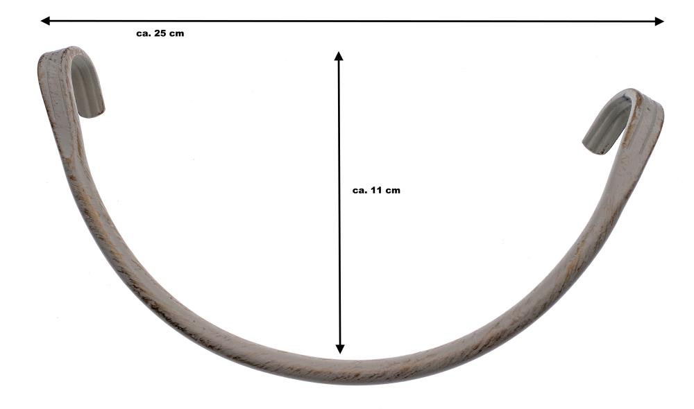 Drapierbügel für Gardinenstangen bis  Ø 25 mm, Metall-