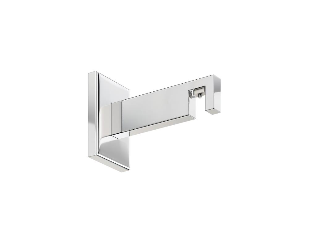 DécoProfi Gardinenstange Innenlauf 1-läufig Set Short rechteckig I Aluminium schwarz matt / chrom für Wandmontage