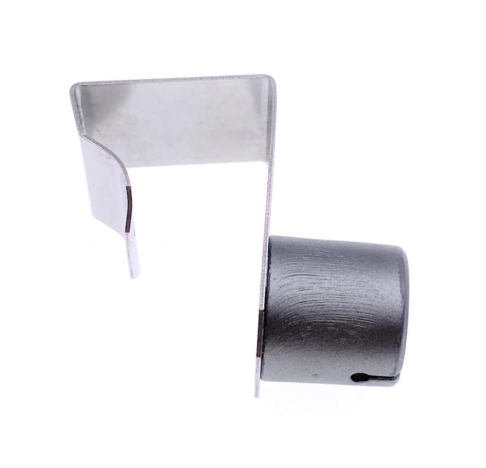 Klemmträger/Zubehör Plissee, Metall Edelstahloptik, für eine Falzstärke von 15-20 mm, 4 Stück
