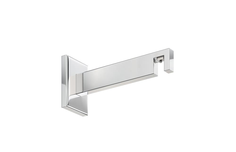 DécoProfi Gardinenstange Innenlauf 1-läufig Set Long rechteckig I Aluminium weiß beschichtet / chrom für Wandmontage