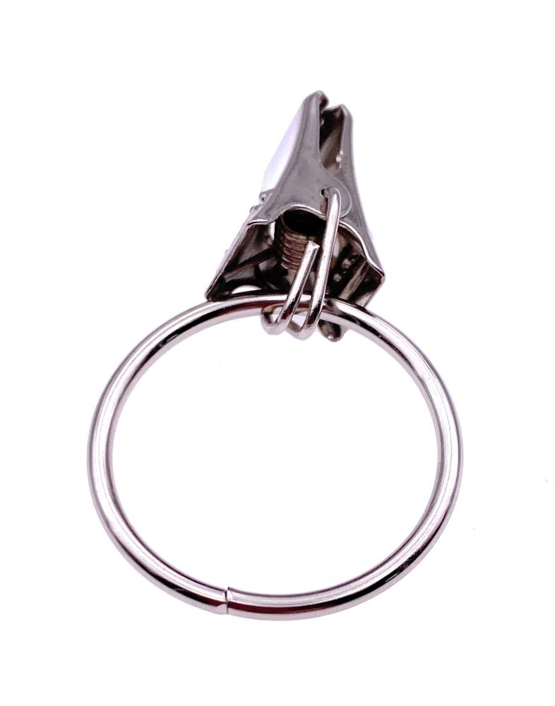 Seilklammer Ringklammer Drahtringe mit Clip Ø 22 mm vernickelt, 20  Stück