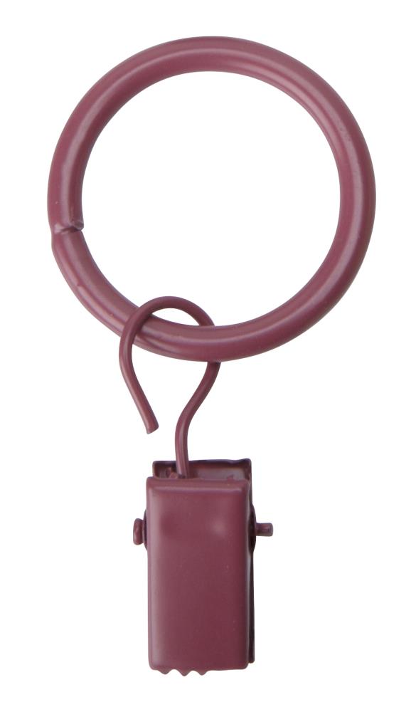 DécoProfi 10x Gardinenringe Vorhangringe mit Klammern Ø 25mm I Ringe für Gardinenstangen Ø 16mm