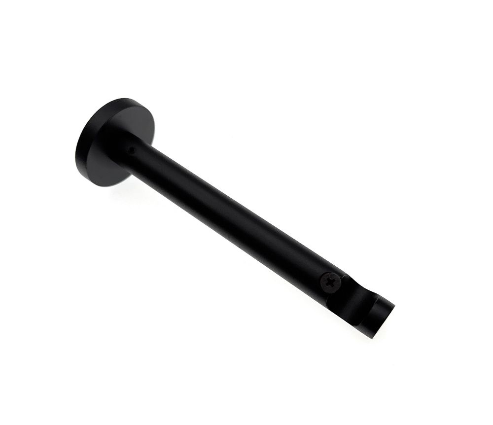 DécoProfi Wandträger/ Aufleger für Gardinenstangen Ø 16 mm, Schwarz