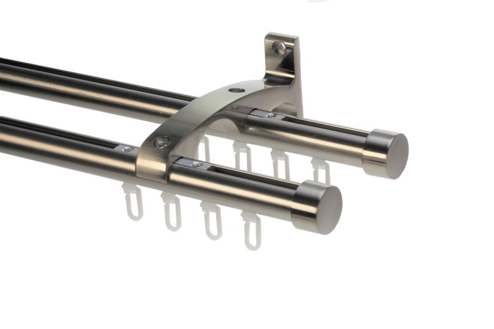 DécoProfi Gardinenstange Innenlauf 2-läufig Set Ø 20 mm Antik-Messing