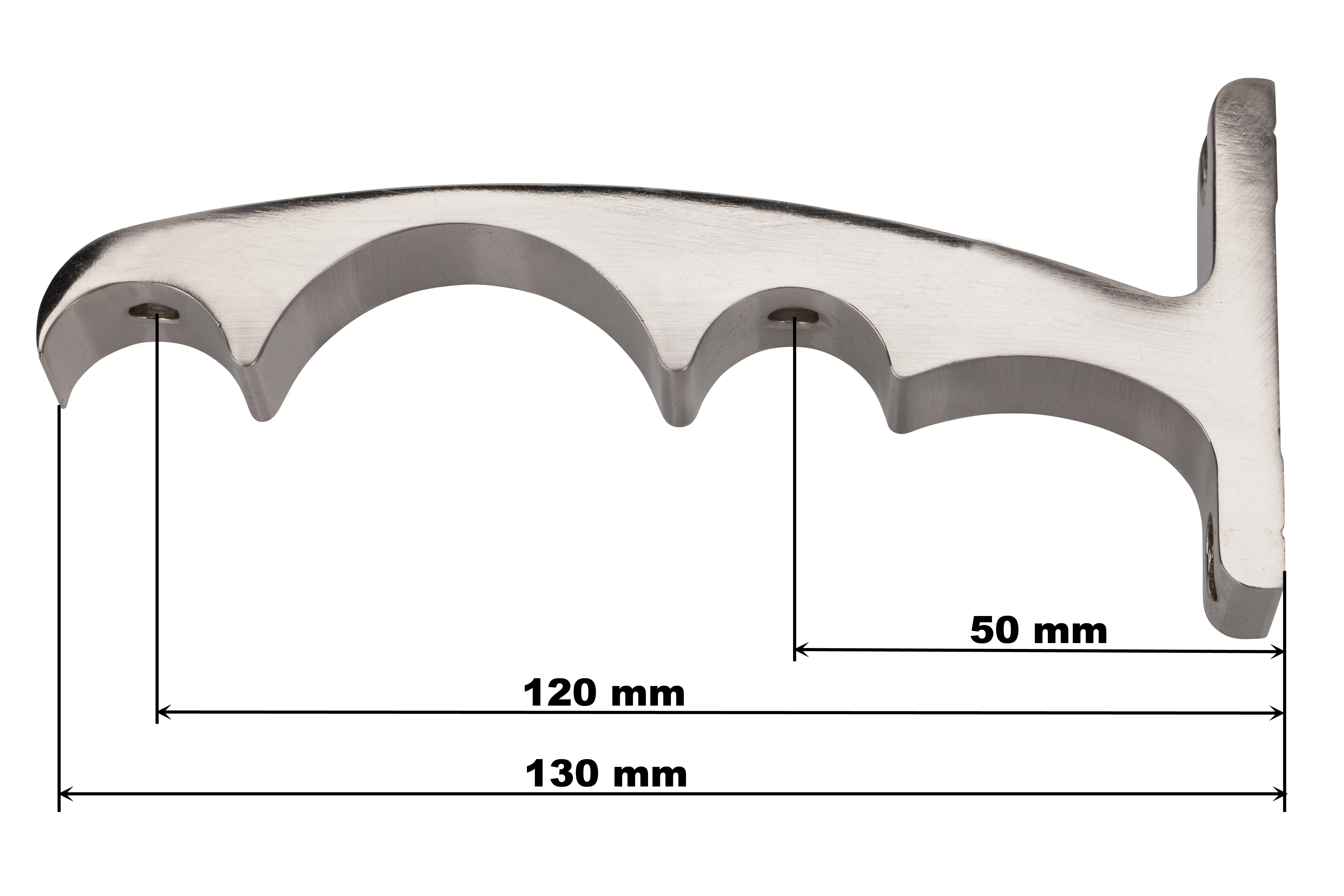 DécoProfi Gardinenstange Innenlauf 2-läufig Set Ø 20 mm I Edelstahloptik (nickel gebürstet)