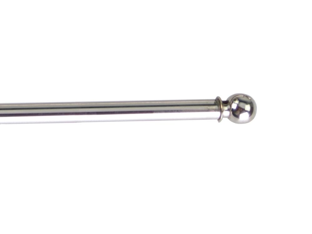 DécoProfi Messing Vitragenstange NOBLESSE, 100% ausziehbar, Nickel glanz, 40 cm, inkl. Schraubhaken