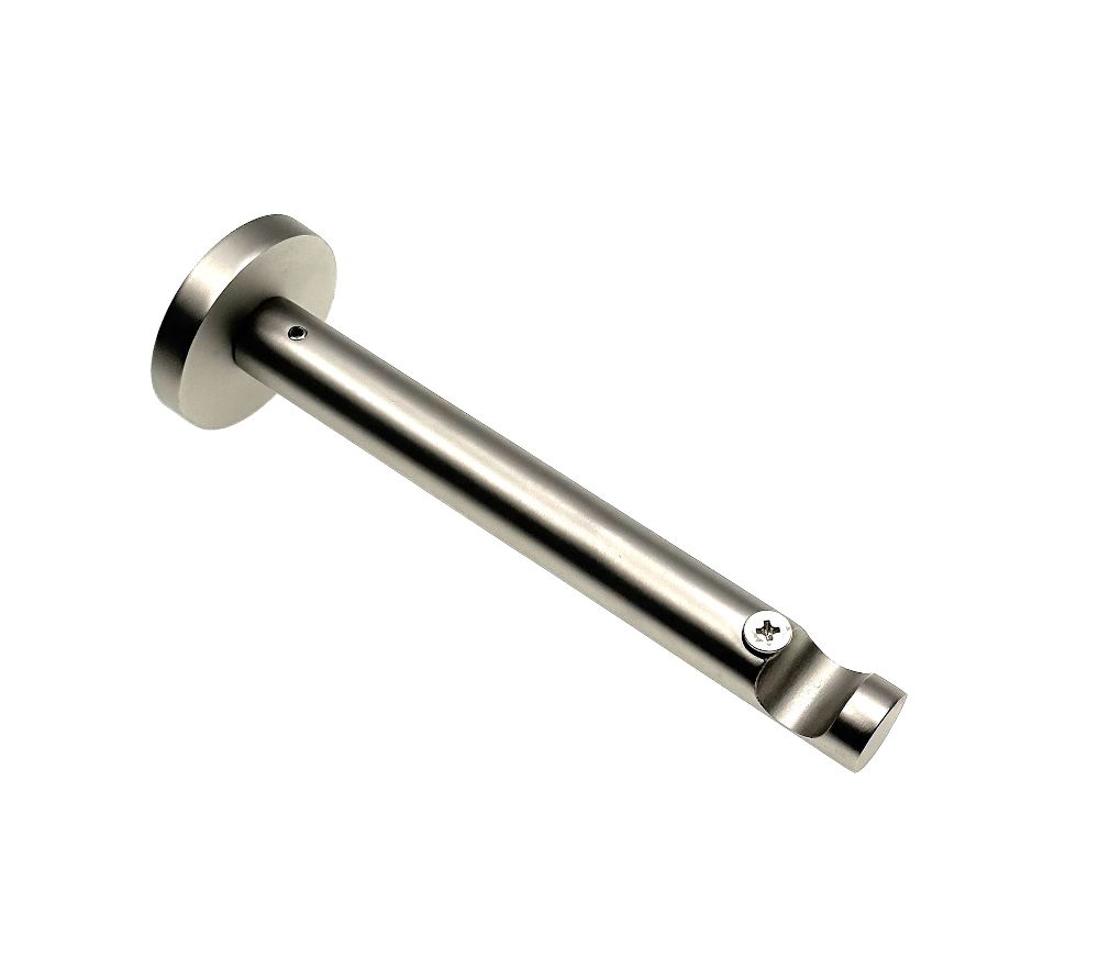 DécoProfi Wandträger/ Aufleger für Gardinenstangen Ø 16 mm, Matt-Chrom