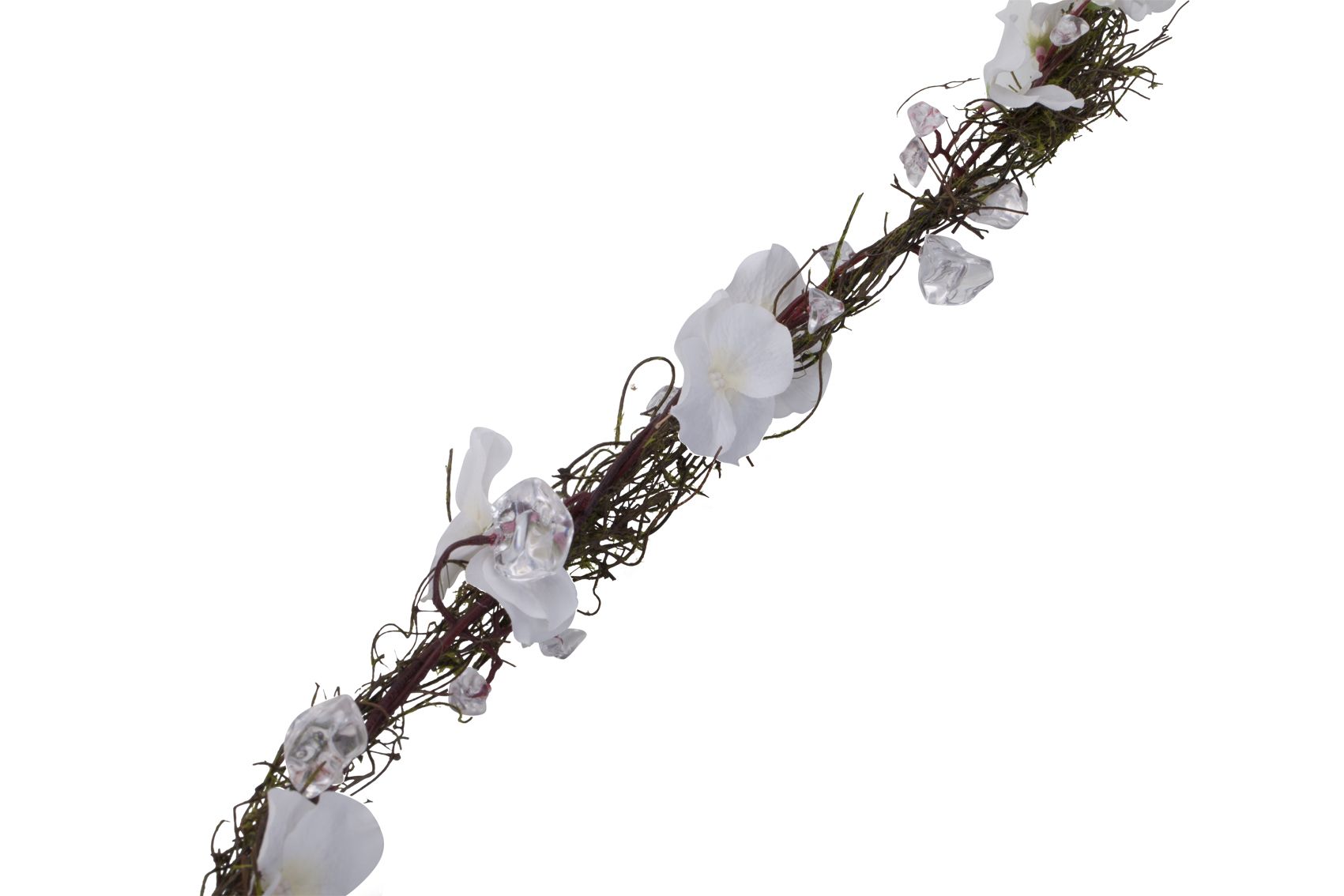 Blumengirlande "Hortensie/Kristall", 100cm / WEIß