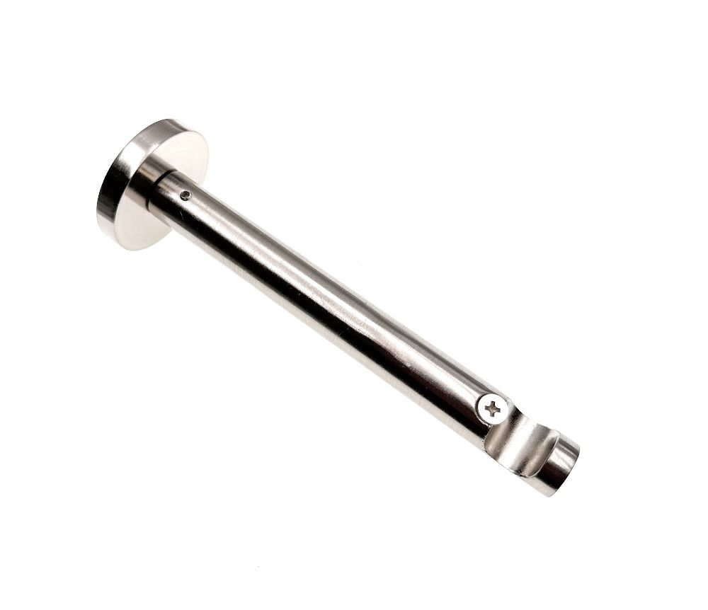 DécoProfi Wandträger/ Aufleger für Gardinenstangen Ø 16 mm, Edelstahloptik